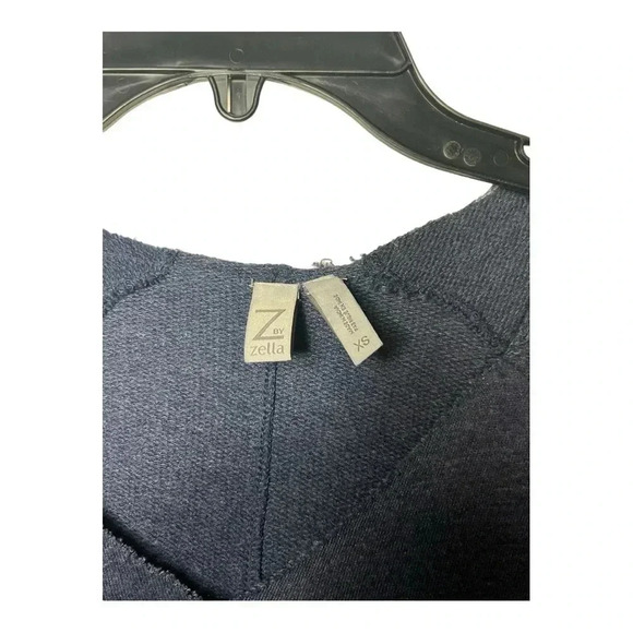 1594. Z BY ZELLA LONG SLEEVE SWEATER BLUE IN COLOR SIZE XSMALL MIX TEXTURE - Picture 5 of 9